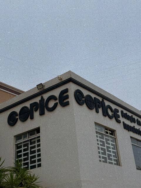 Fachada del edificio del Colegio con letras COPICE en la esquina